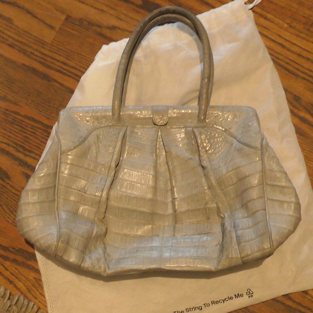 Nancy Gonzalez Tan Crocodile Purse